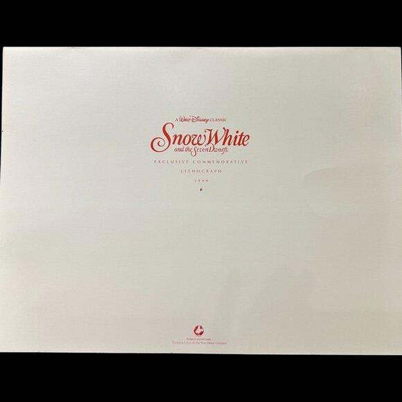 Vintage Disney Exclusive Commemorative Lithography Snow White & the Seven Dwarfs - Picture 2 of 3